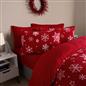 Snowflake Teddy Fleece Duvet Cover Bedding Set Winter Christmas Quilt Bed Soft