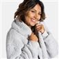 OHS Waterfall Long Cardigan Warm Teddy Fleece Open Front Wrap Loungewear Outwear