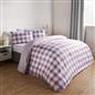 OHS Gingham Duvet Cover Bedding Set Check Quilt Pillowcase Reversible