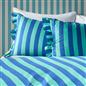 Frill Duvet Cover Bedding Set Pillowcase Stripe Quilt Luxury Double King Size