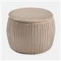 Ottoman Storage Stool Matte Velvet Pleated Home Decor Vanity Pouffe Chair Seat