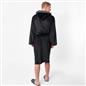OHS Mens Dressing Gown Long Hooded Soft Flannel Fleece Sherpa Bathrobe Lounge