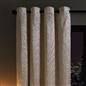 Velvet Eyelet Curtains Metallic Foil Wave Pair of Ring Top Thermal Ready Made