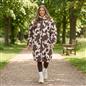 OHS Coat Drying Robe Animal Print Sherpa Lined Water Resistant Oversized