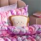 OHS Filled Quilted Seersucker Duvet Cover Bedding Set