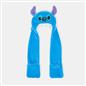 OHS x Stitch Kids Hooded Scarf Novelty Fleece Pocket Winter Wrap Hand Warmer 