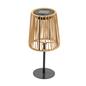 OHS Solar Table Lamp Rattan Cordless Outdoor Garden Light Dusk Sensor