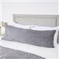 OHS Cable Knit Bolster Cuddle Cushion Fleece Back Support Filled Reading Pillow
