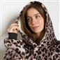 OHS Animal Prints Hoodie Blanket Sherpa Lined Fleece Wearable Throw