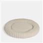 OHS Ribbed Pet Bed Soft Fleece Round Calming Anti Anxiety Cushion for Dog Cat