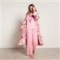 OHS Stripe Dressing Gown Flannel Fleece Robe Thermal Bathrobe Sherpa Lined