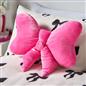 OHS Bow Shaped Cushion Velvet Decorative Filled Scatter Pillow Gift