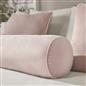 OHS Piped Edge Bolster Cushion Matte Velvet Bedroom Sofa Plump Filled Pillow