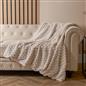 OHS Waffle Throw Bed Blanket Faux Fur Supersoft Warm Fleece Cosy Plush