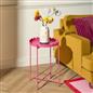 OHS Scallop Edge Side Table Coffee Tables with Metal Frame