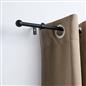 OHS 120-200cm Curtain Pole Extendable Metal 16mm Ball Trumpet Twist Finnials