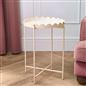 OHS Scallop Edge Side Table Coffee Tables with Metal Frame