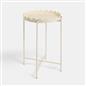 OHS Scallop Edge Side Table Coffee Tables with Metal Frame