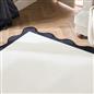 OHS Scallop Edge Rug Non Slip Soft Modern Carpet Living Room Bedroom