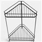 OHS 2 Tier Corner Shelf Free Standing Shelving Unit Metal Kitchen Storage Rack