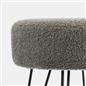 Stool Boucle Fleece Chair Dressing Table Vanity Seat Pouffe Home Spa Foot Rest