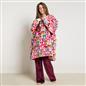OHS Bows Print Hooded Blanket Adult Kids Sherpa Lined Winter Family Hoodie