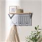 OHS Coat Rack Wall Mounted Shelf Engineered Wood Floating Display Unit
