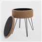 Foot Stool Storage Seat Chair Dressing Table Vanity Pouffe Ottoman Boucle Fleece