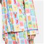 OHS Postcards Print Pyjama Set Womens Jersey Button Through Nightwear Loungewear