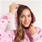 OHS Bow Print Loungewear Set Winter Sherpa Nightwear 2-Piece Hoodie Jogger Gift