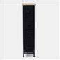 Narrow 4 Drawer Storage Cabinet Bedside Table Unit Clothes Home Fabric Organiser