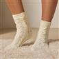 OHS Cable Knit Socks Womens Non Slip Warm Indoor Lounge Sock Slipper