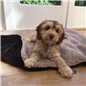 OHS Quilted Pet Blanket Soft Sherpa Fleece Animal Dog Cat Throw