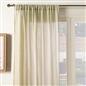 OHS Linen Look Voile Net Curtains 2 Panels Rod Slot Top Pair Home Set 55x87