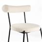 OHS Boucle Dining Chair with Metal Legs Modern Upholstered Kitchen Chair