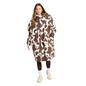 OHS Coat Drying Robe Animal Print Sherpa Lined Water Resistant Oversized