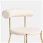 OHS Boucle Dining Chair with Metal Legs Modern Upholstered Kitchen Chair