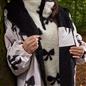 OHS Bows Print Drying Changing Robe Sherpa Lined Water Resistant Oversized Coat