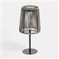 OHS Solar Table Lamp Rattan Cordless Outdoor Garden Light Dusk Sensor