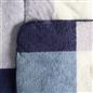 OHS Check Coverless Duvet Pillowcase Bedding Set Teddy Fleece Gingham 10.5 TOG