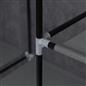 Corner Wardrobe Fabric Clothing Hanging Rail Bedroom Organiser 2 Door Home Decor