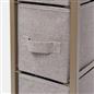 Narrow 4 Drawer Storage Cabinet Bedside Table Unit Clothes Home Fabric Organiser