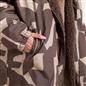 OHS Drying Changing Robe Geo Print Sherpa Lined Water Resistant Oversize Coat