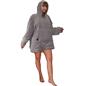 OHS Electric Heated Oversized Hoodie Blanket with Sleeves Wearable Sherpa Giant
