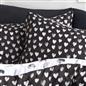 OHS Watercolour Bedding Set Hearts Microfibre Duvet Cover with Pillowcase