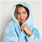 OHS Bow Lattice Hoodie Blanket Sherpa Lined Fleece Wearable Throw Thermal
