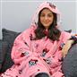Minnie Mouse Hoodie Blanket Oversized Wearable Soft Sherpa Fleece Throw, Pink