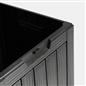 OHS Garden Storage Box Weather Resistant Plastic Wood Effect Outdoor Organiser