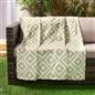 Geo Tile Throw Over Bed Blanket Travel Garden Chair Soft Fleece Warm Bedspread
