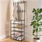 16 Hook Shelving Rack Storage Tier Unit Hallway Home Decor Wire Office Organiser